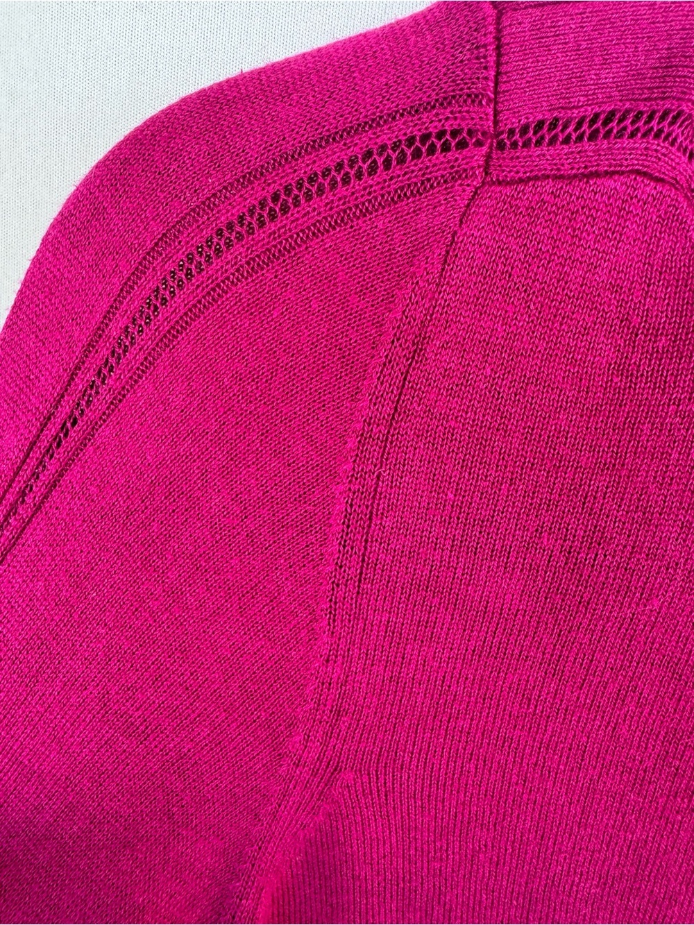 Banana Republic Silk and Cotton Magenta Crewneck Sweater - Picture 5 of 6